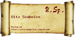 Uitz Szabolcs névjegykártya